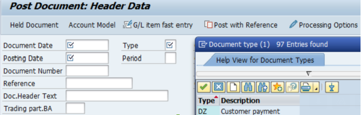 Jak w SAP księgować dokument używając FB01 rys 3